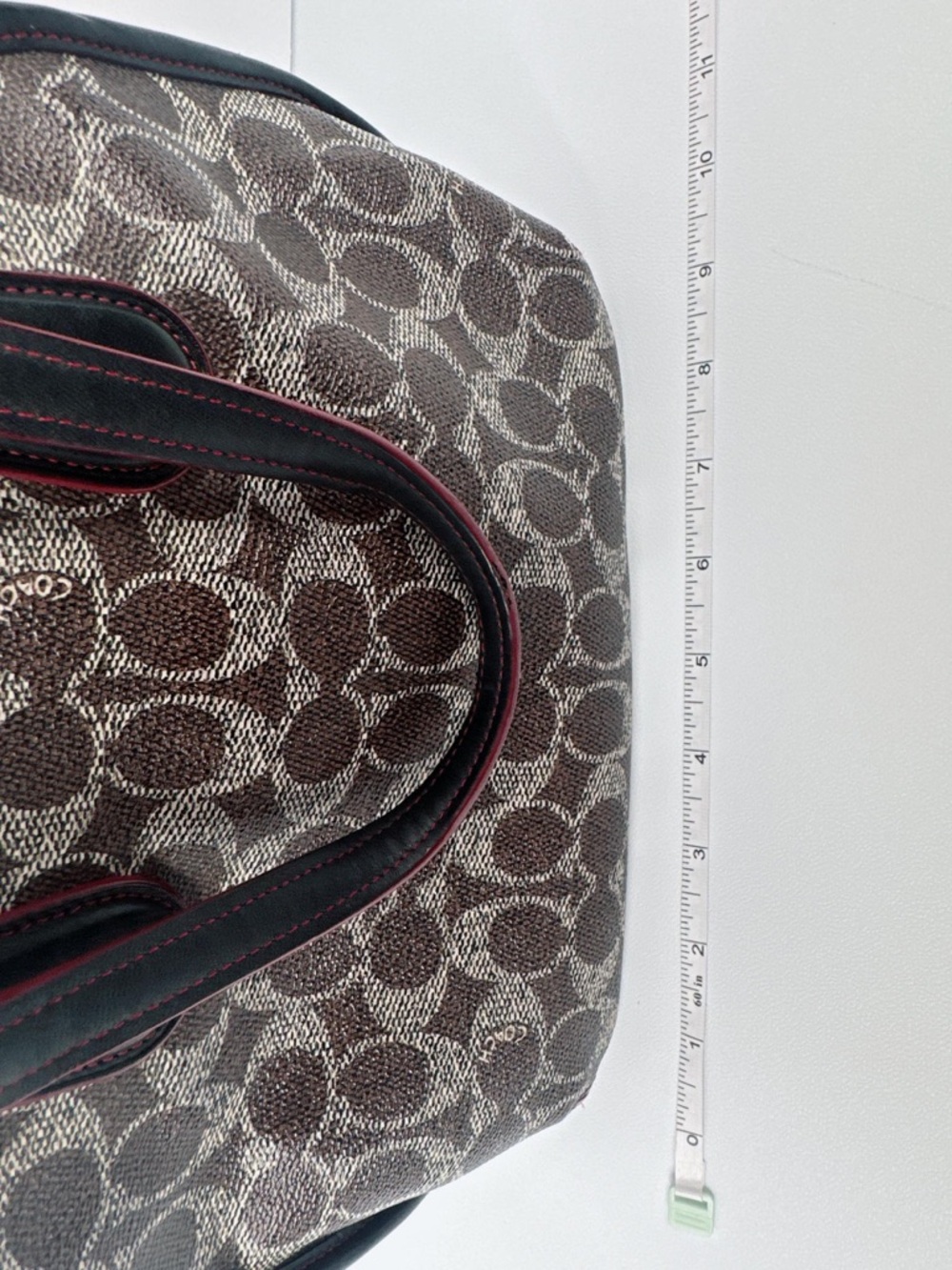Coach Prince Street Turn lock Dome Crossbody Satchel Style Black/Brown/Red - Picture 14 of 16